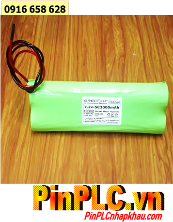 Pin sạc 7.2v-SC3000mAh, Pin sạc NiMh 7.2v-SC3000mAh, Pin sạc chất lượng cao GREPOW 7.2v-SC3000mAh